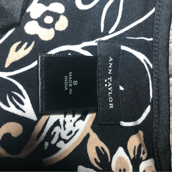 Ann Taylor Black and Cream Floral Dress - Picture 2 of 15